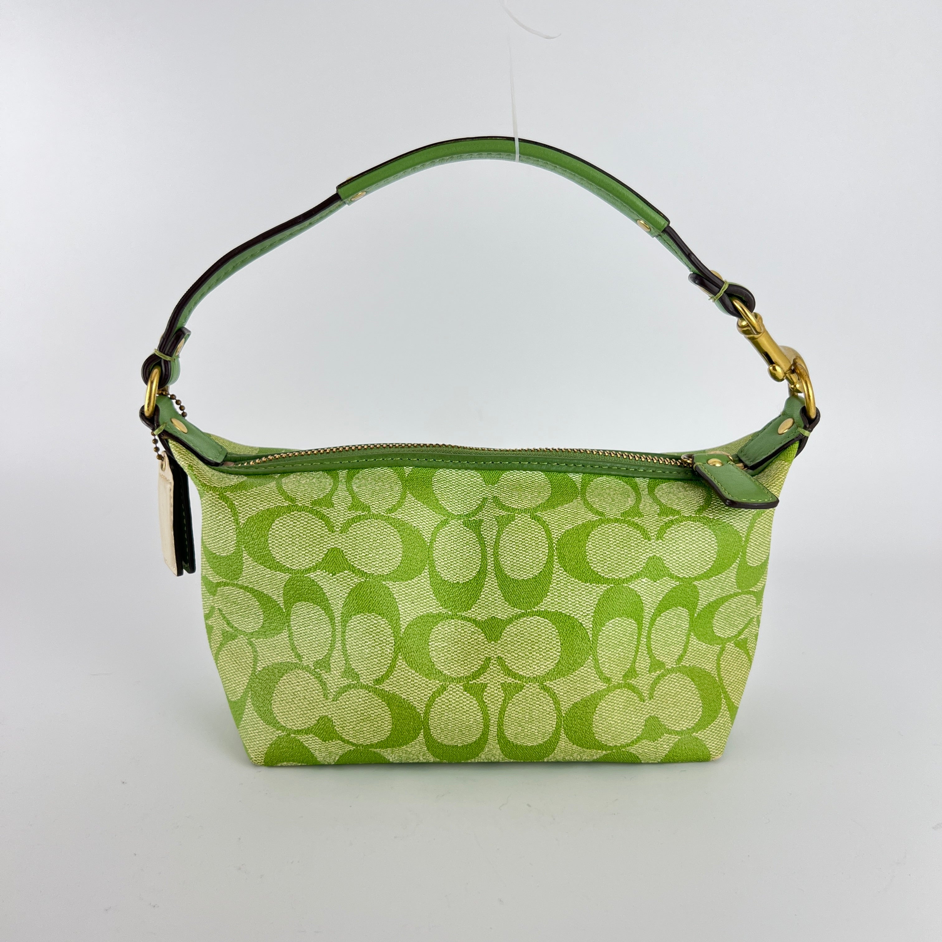 Coach | Vintage Y2K Signature Soho Top Handle Green Heritage Monogram Canvas Bag