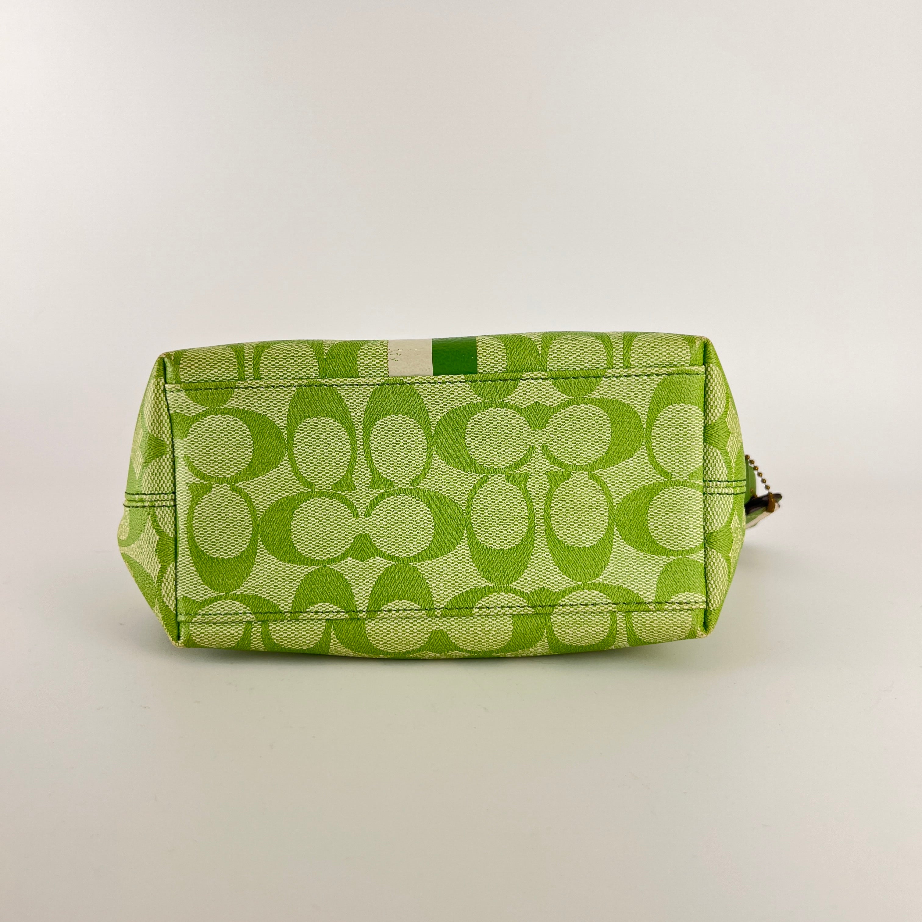 Coach | Vintage Y2K Signature Soho Top Handle Green Heritage Monogram Canvas Bag
