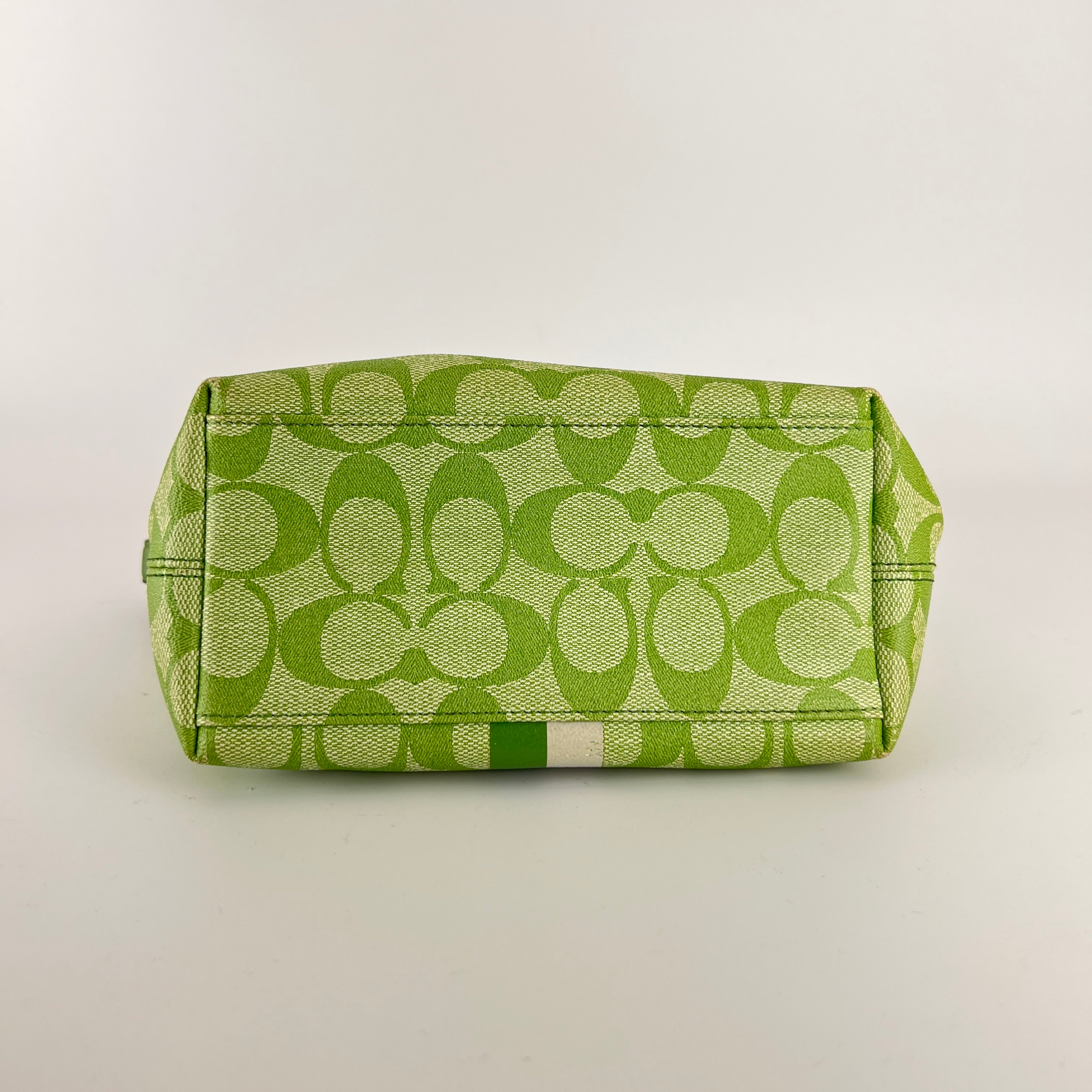 Coach | Vintage Y2K Signature Soho Top Handle Green Heritage Monogram Canvas Bag