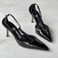 Manolo Blahnik | Black Patent Leather T-Strap Pointed Toe Pump (39)