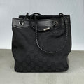 Gucci | Rare Tom Ford Era Gifford Tote Braided Straps Black GG Monogram Bag
