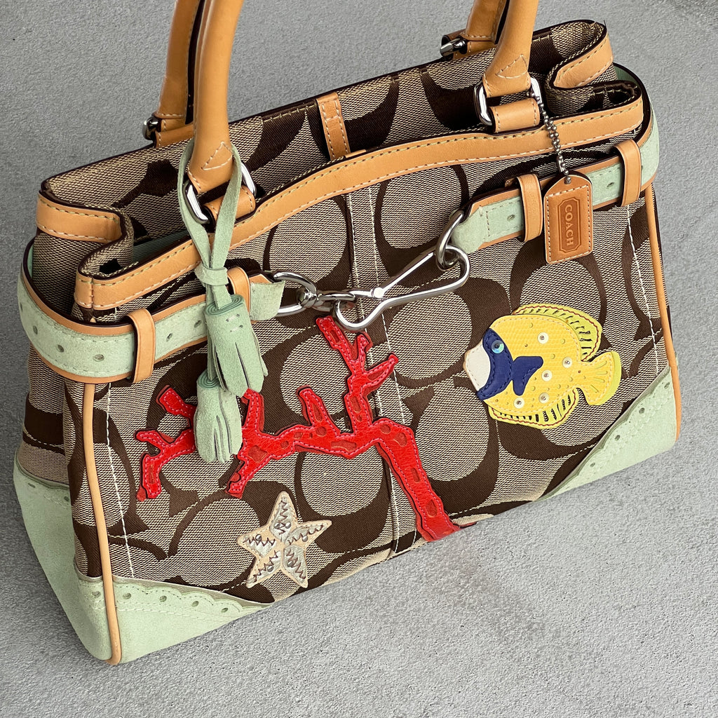 Coach | Super Rare Y2K Limited Edition Ocean Starfish Coral Appliquè Hampton Bag