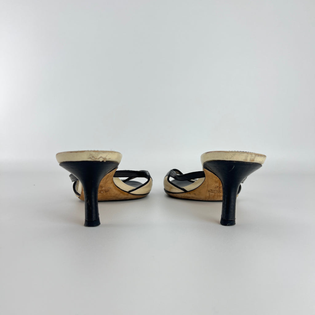Gucci | Tom Ford Era Vintage Black Leather Sandal Slide Mules (37)
