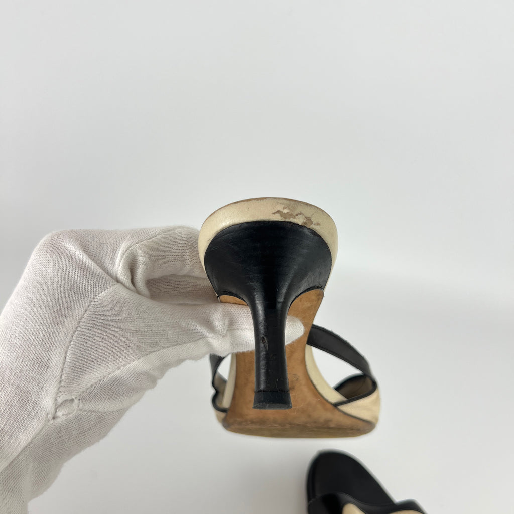 Gucci | Tom Ford Era Vintage Black Leather Sandal Slide Mules (37)