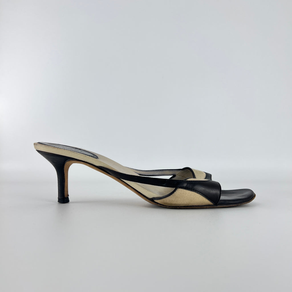 Gucci | Tom Ford Era Vintage Black Leather Sandal Slide Mules (37)