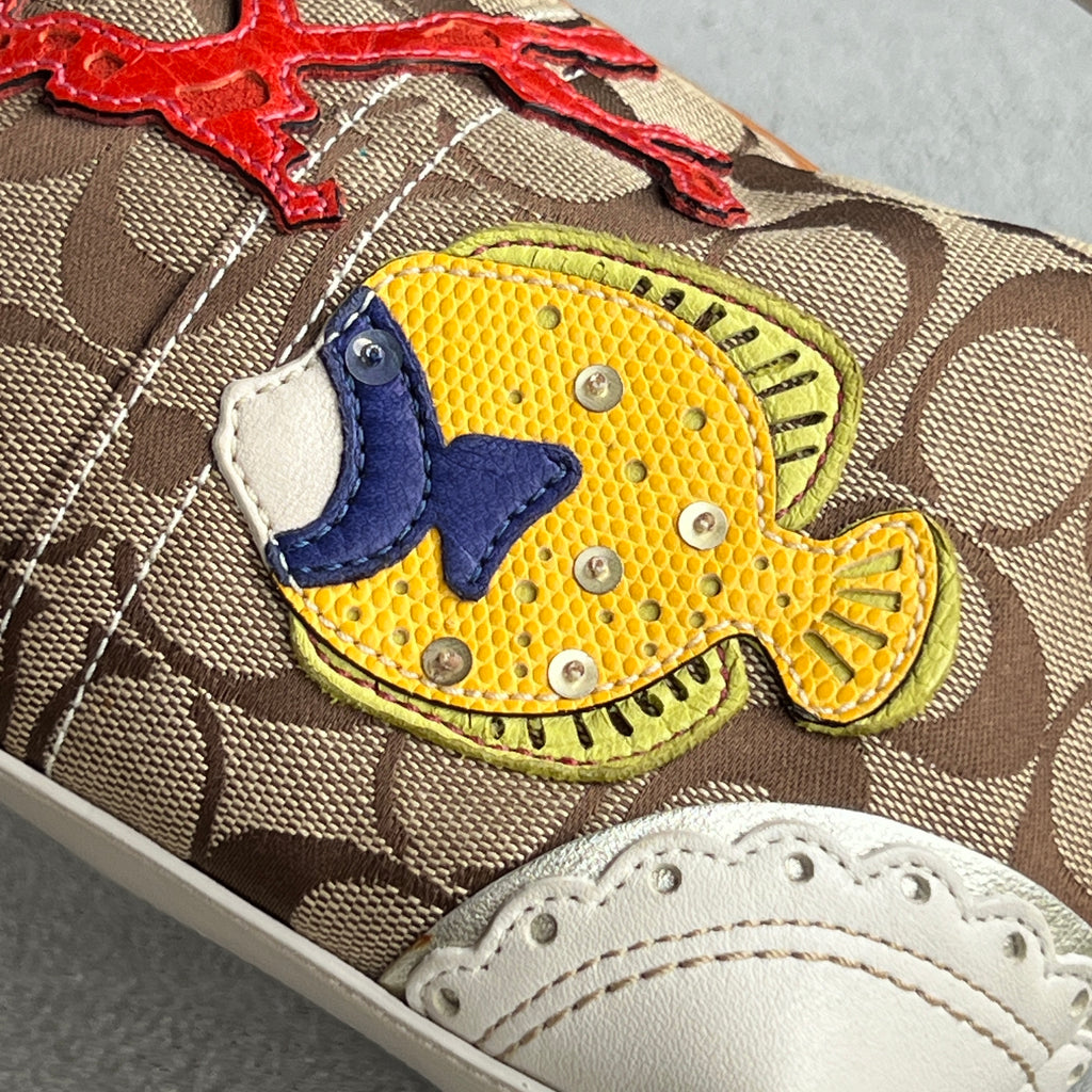 Coach | Super Rare Y2K Limited Edition Ocean Fish Coral Appliquè Bag