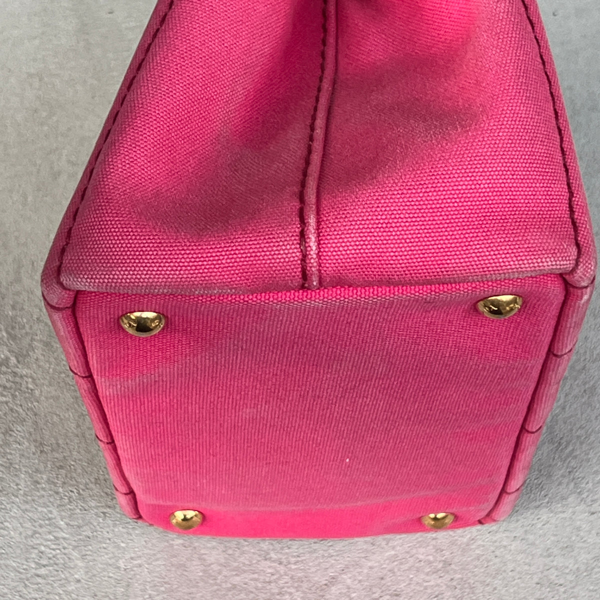 Prada | Canapa PM Pink Fuchsia Logo Cross Body Strap Canvas Bag