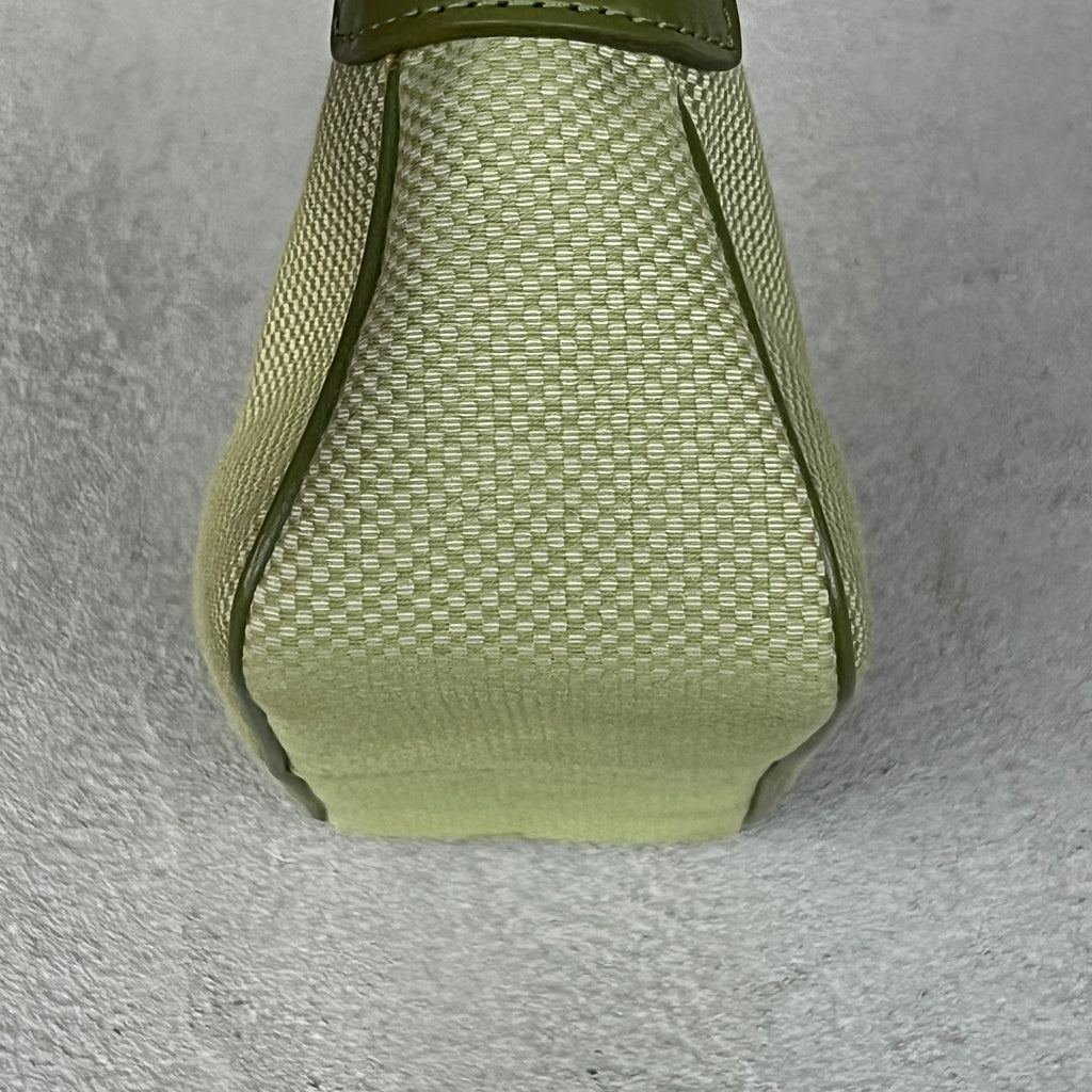 Bally | Green Leather Textile Logo Mini Hand Bag