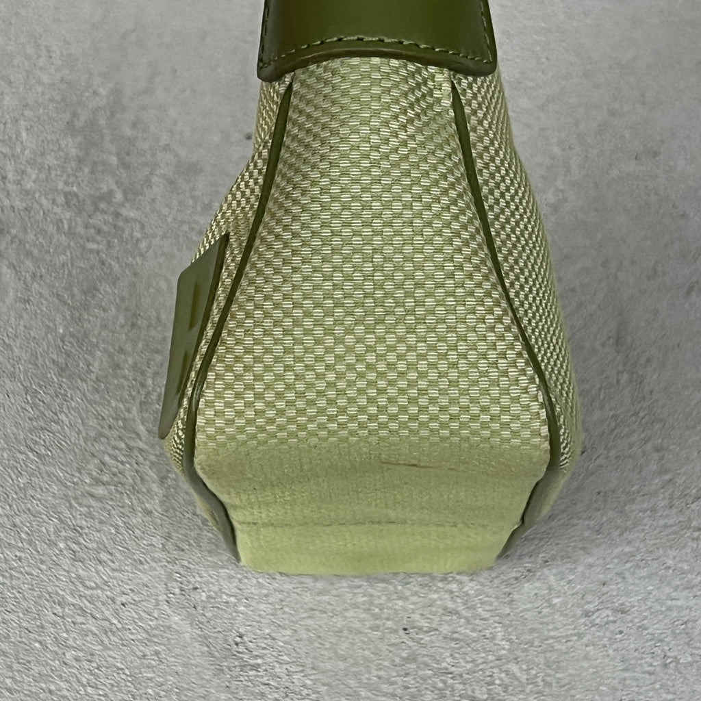 Bally | Green Leather Textile Logo Mini Hand Bag