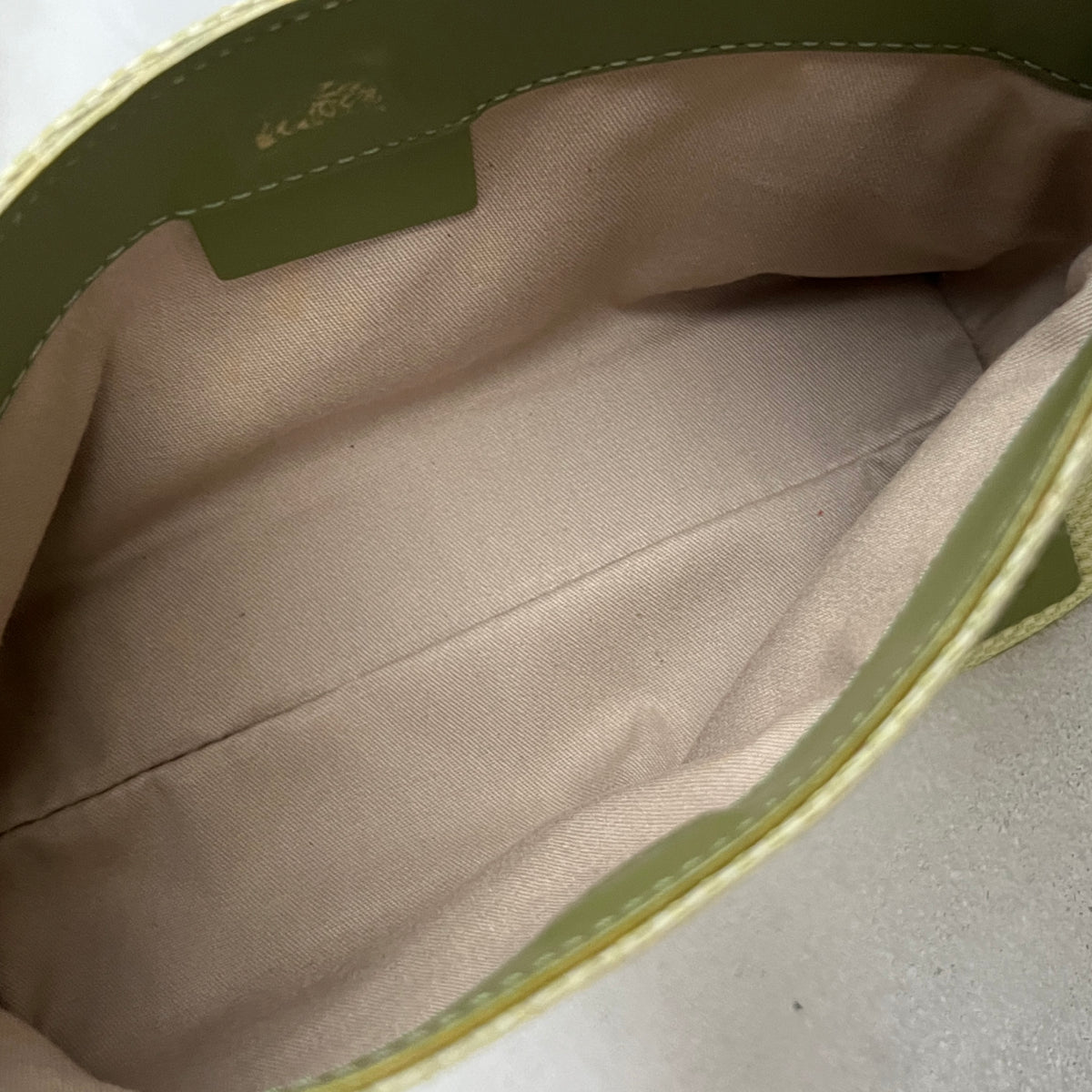 Bally | Green Leather Textile Logo Mini Hand Bag