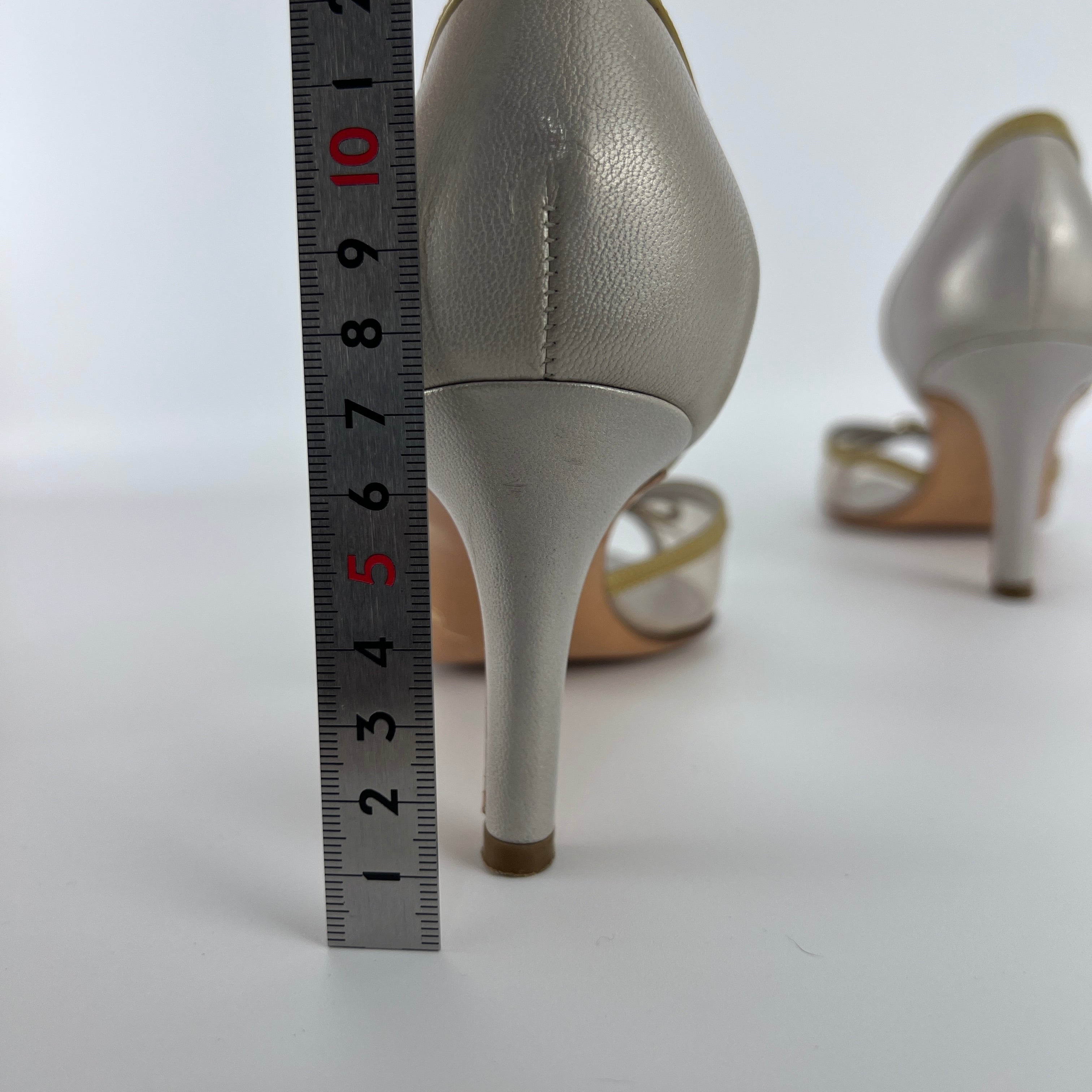 Ferragamo | PVC See-Through Beige Pearl Leather D'Orsay Pumps (6 , 36)