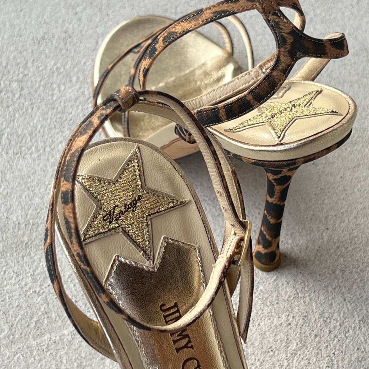 Jimmy Choo | 1998 "The Leo" Archive Capsule Collection Vintage Leopard Sandal Heels (37.5)