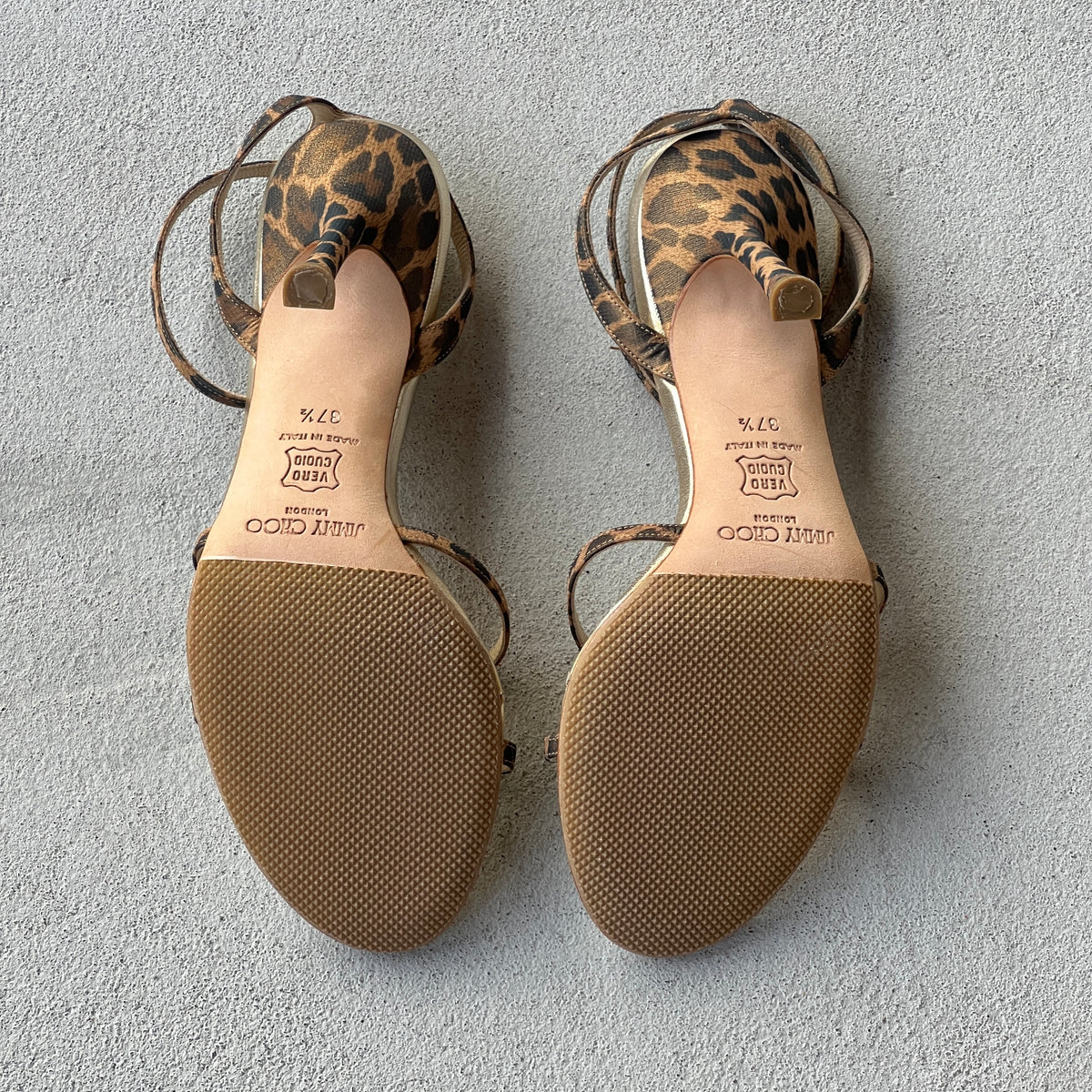 Jimmy Choo | 1998 "The Leo" Archive Capsule Collection Vintage Leopard Sandal Heels (37.5)