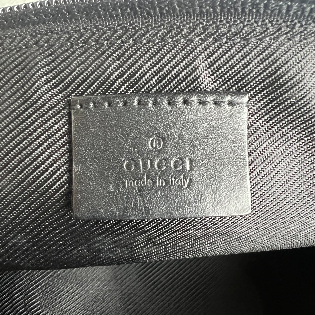 Gucci | Tom Ford Era GG Monogram Denim Canvas Gold Hardware Boat Pochette