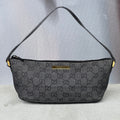 Gucci | Tom Ford Era GG Monogram Denim Canvas Gold Hardware Boat Pochette