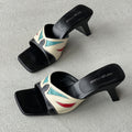 Sergio Rossi | Mexico Multicolour Pattern Leather Slide Mules (35)