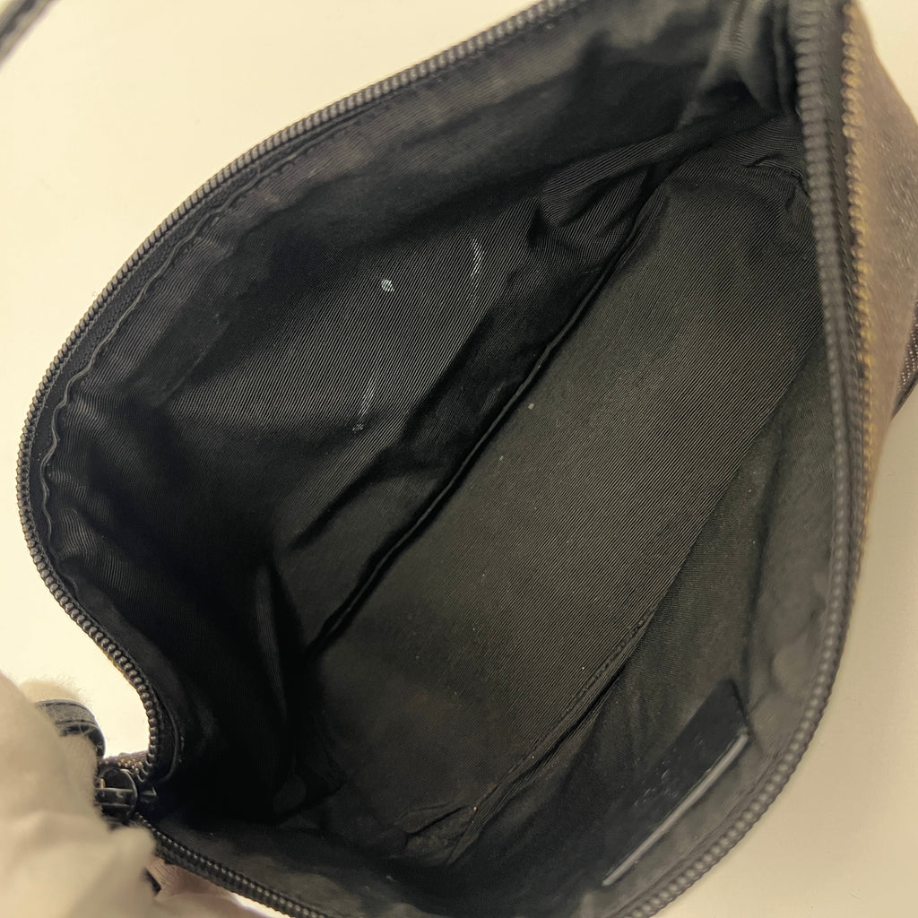 Gucci | Tom Ford Era Boat Pochette GG Monogram Canvas Gray Denim Leather Bag