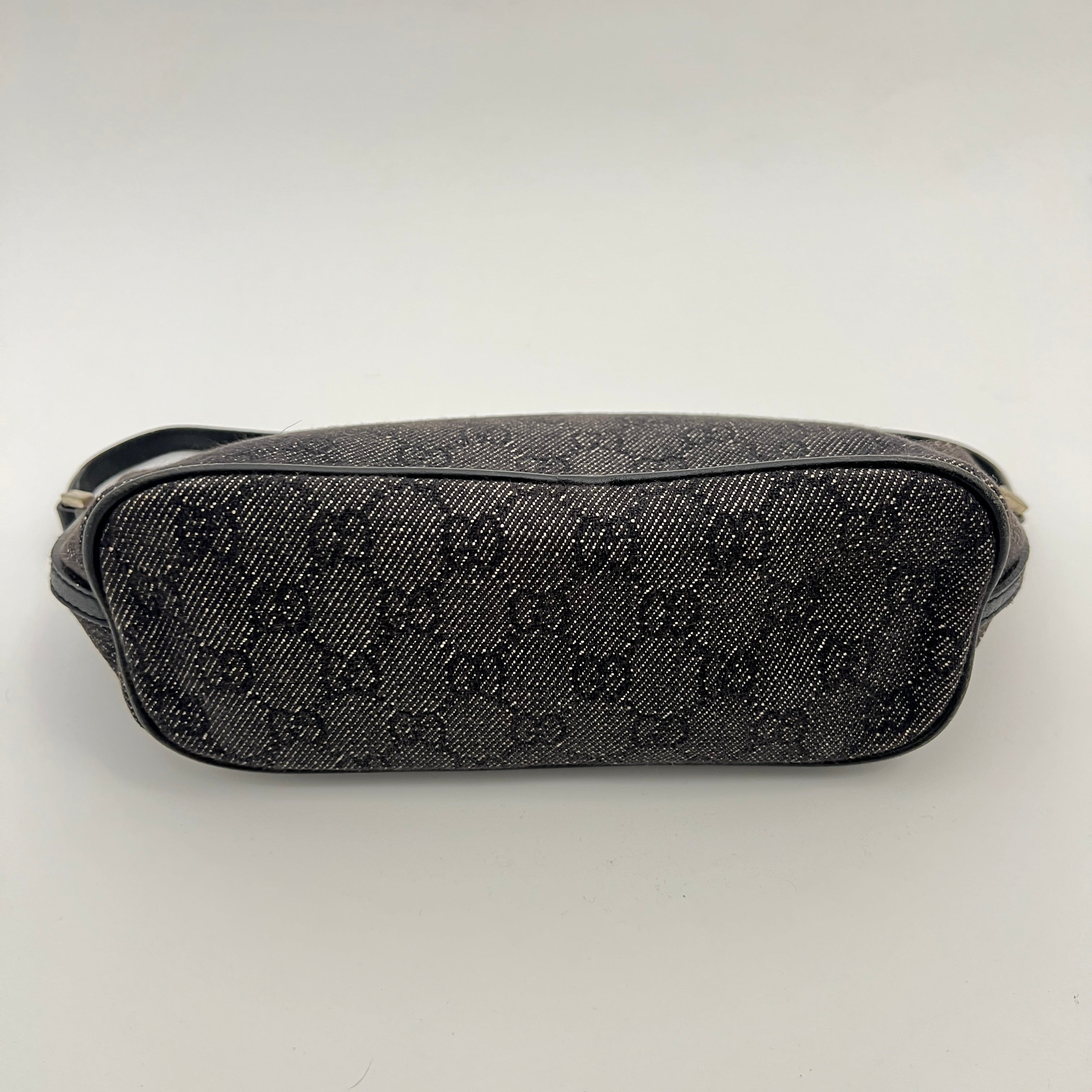 Gucci | Tom Ford Era Boat Pochette GG Monogram Canvas Gray Denim Leather Bag