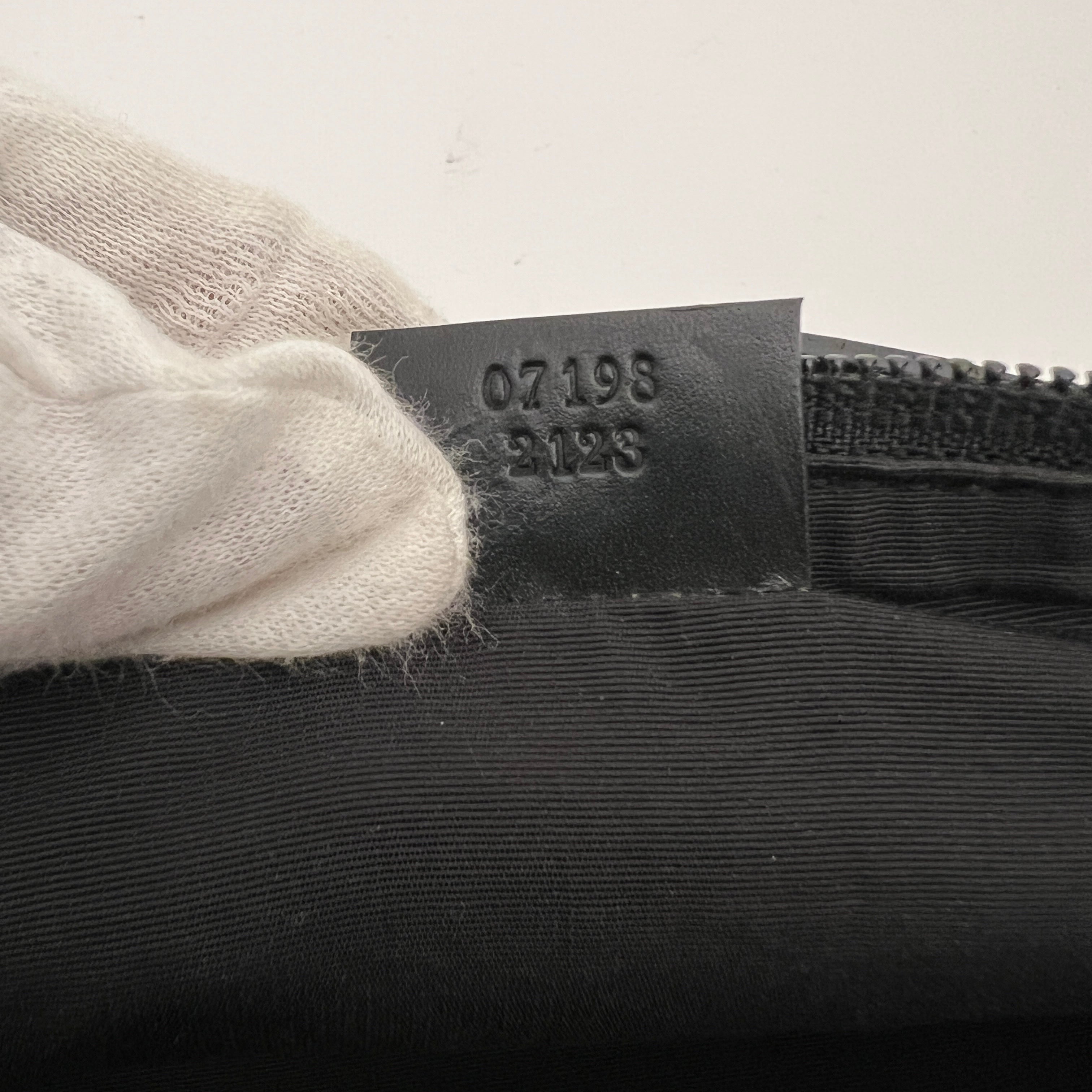 Gucci | Tom Ford Era Boat Pochette GG Monogram Canvas Gray Denim Leather Bag