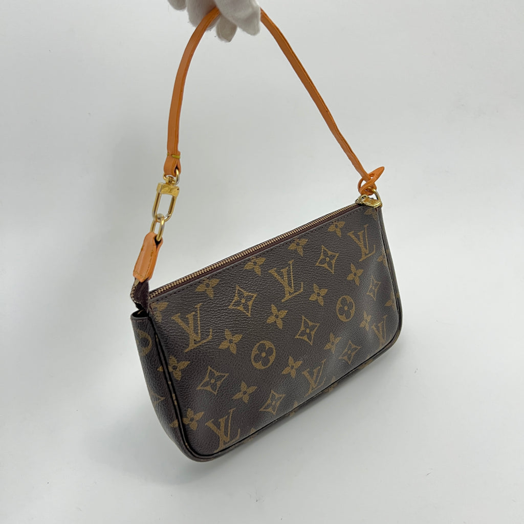 Louis Vuitton | Vintage Pochette LV Monogram Leather Canvas Shoulder Bag Small