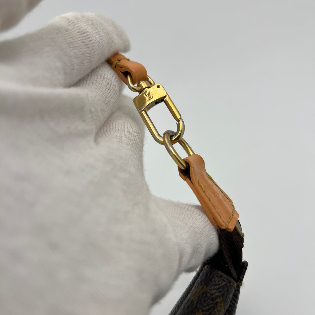 Louis Vuitton | Vintage Pochette LV Monogram Leather Canvas Shoulder Bag Small
