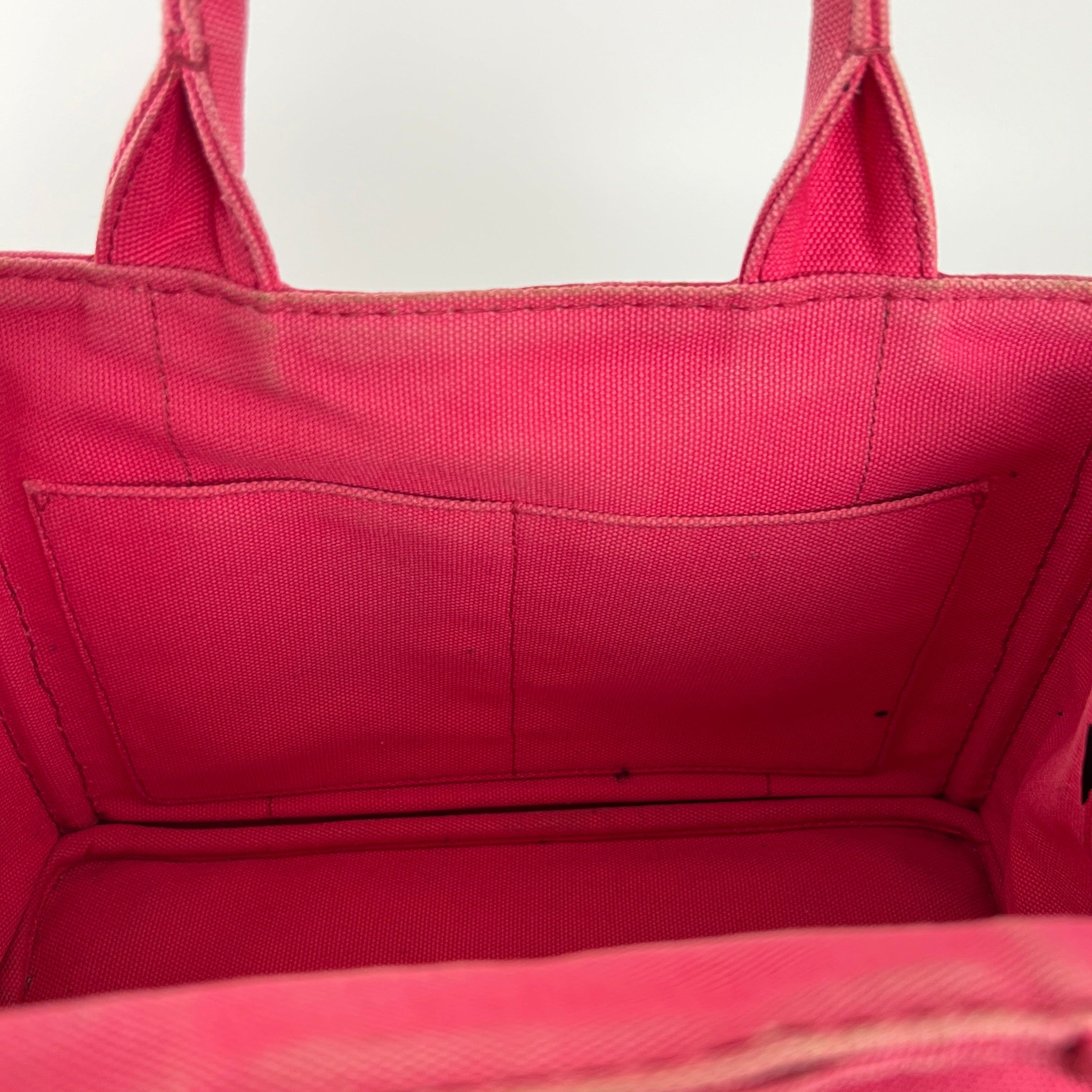 Prada | Canapa PM Pink Fuchsia Logo Cross Body Strap Canvas Bag Gold Hardware