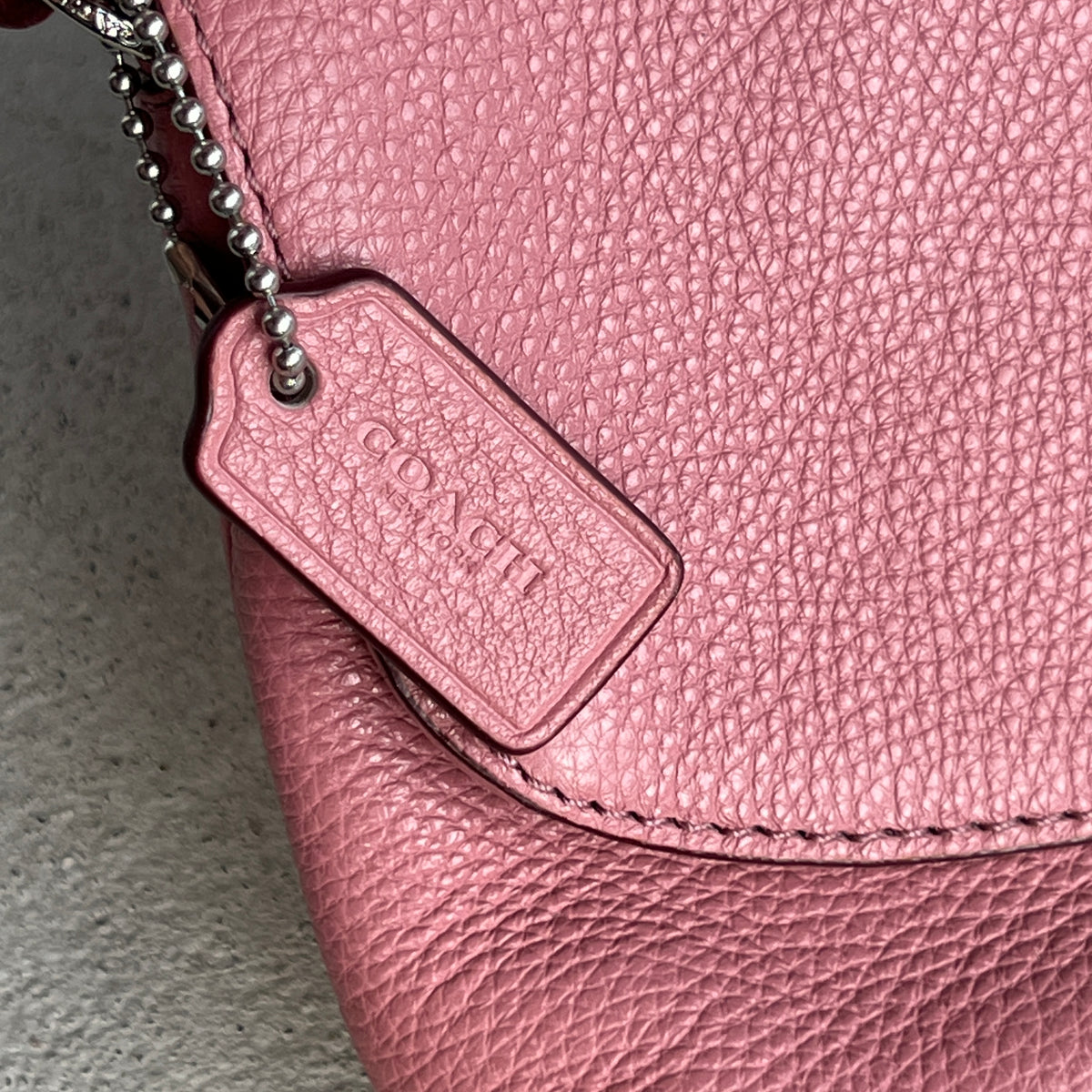 Coach | Y2K Coral Pink Pebbled Leather Flap-Over Shoulder Bag