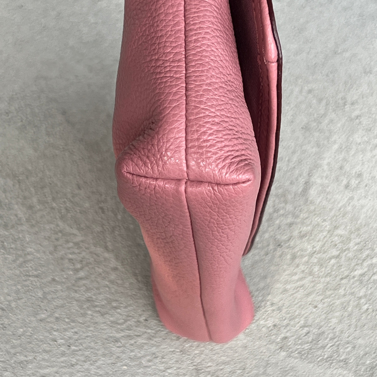 Coach | Y2K Coral Pink Pebbled Leather Flap-Over Shoulder Bag