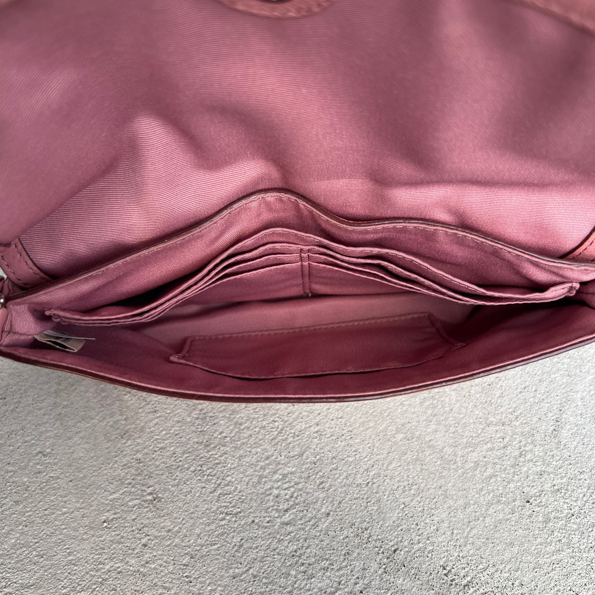 Coach | Y2K Coral Pink Pebbled Leather Flap-Over Shoulder Bag