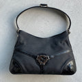 Gucci | Rare Tom Ford Era 2000s Interlocking GG Logo Reins Silver Hardware Shoulder Bag