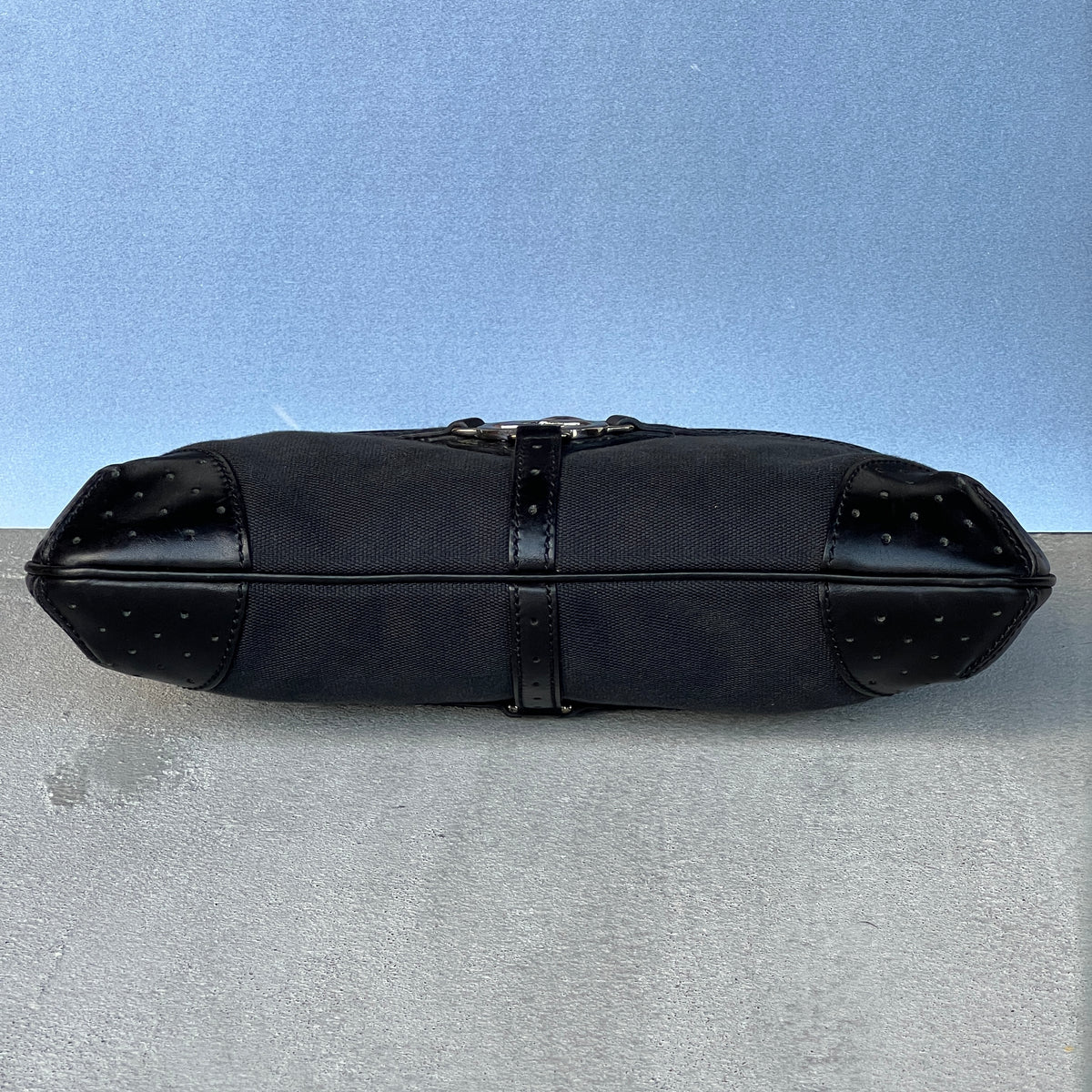 Gucci | Rare Tom Ford Era 2000s Interlocking GG Logo Reins Silver Hardware Shoulder Bag