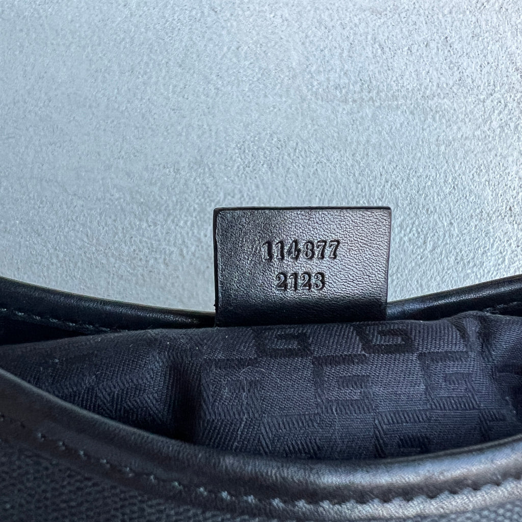 Gucci | Rare Tom Ford Era 2000s Interlocking GG Logo Reins Silver Hardware Shoulder Bag