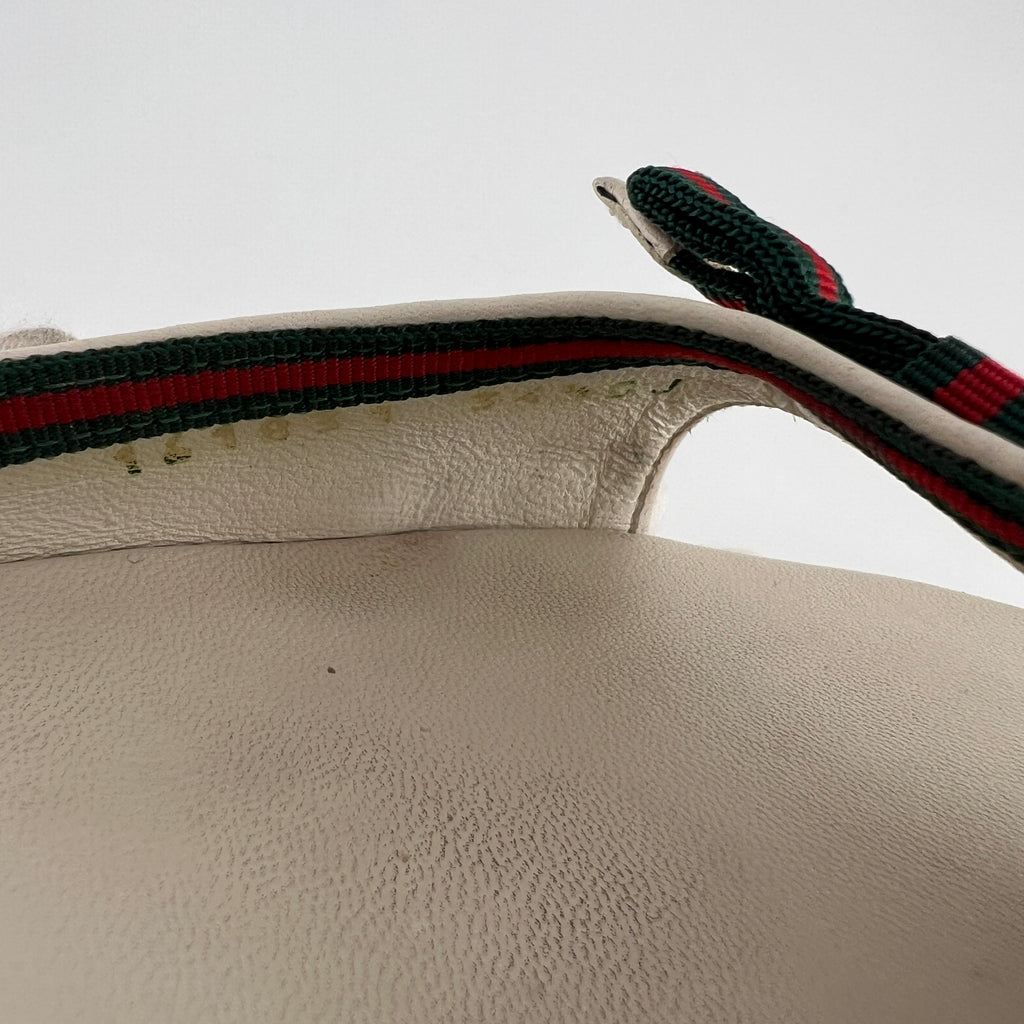 Gucci | Tom Ford Era GG Monogram Red Green Bow Mules (34.5)