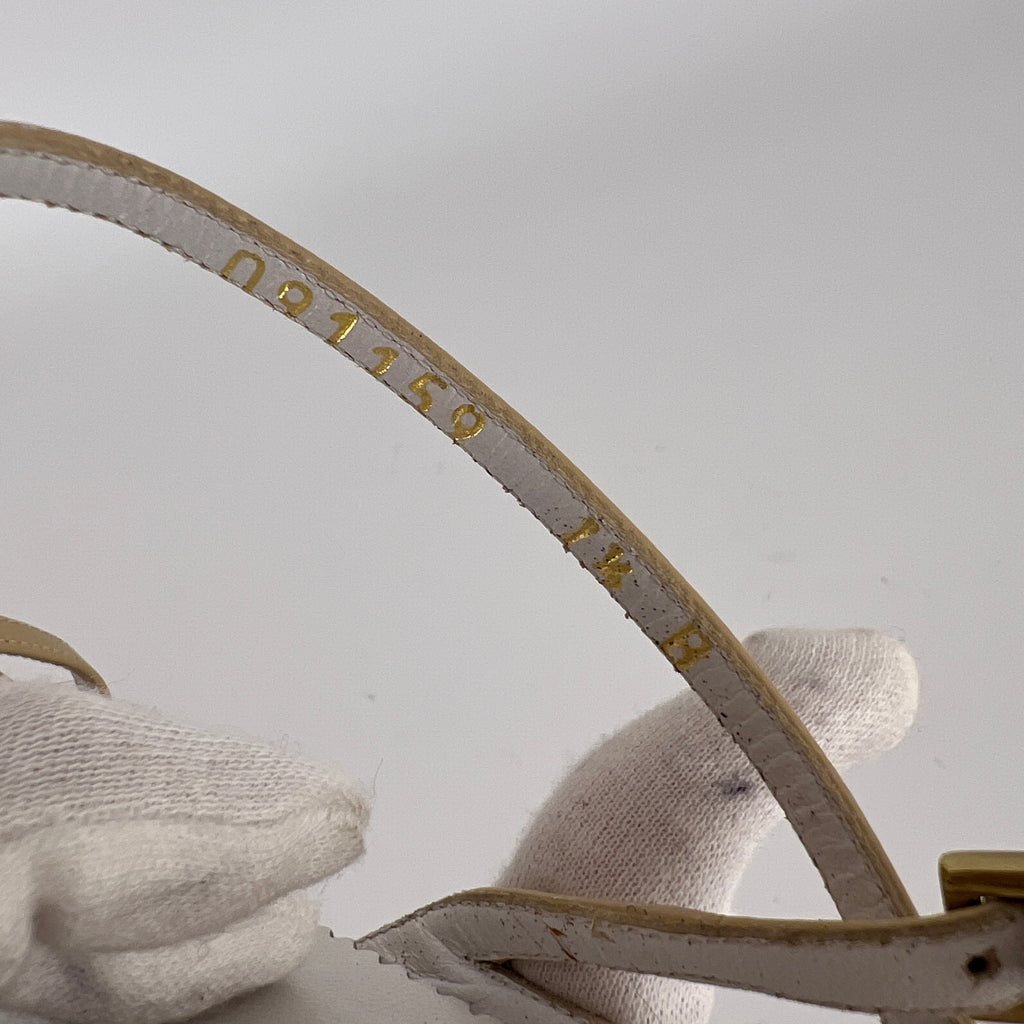 Gucci | Vintage Nude Leather Gold Studs Strappy Sandal Heels (7.5 , 37.5)