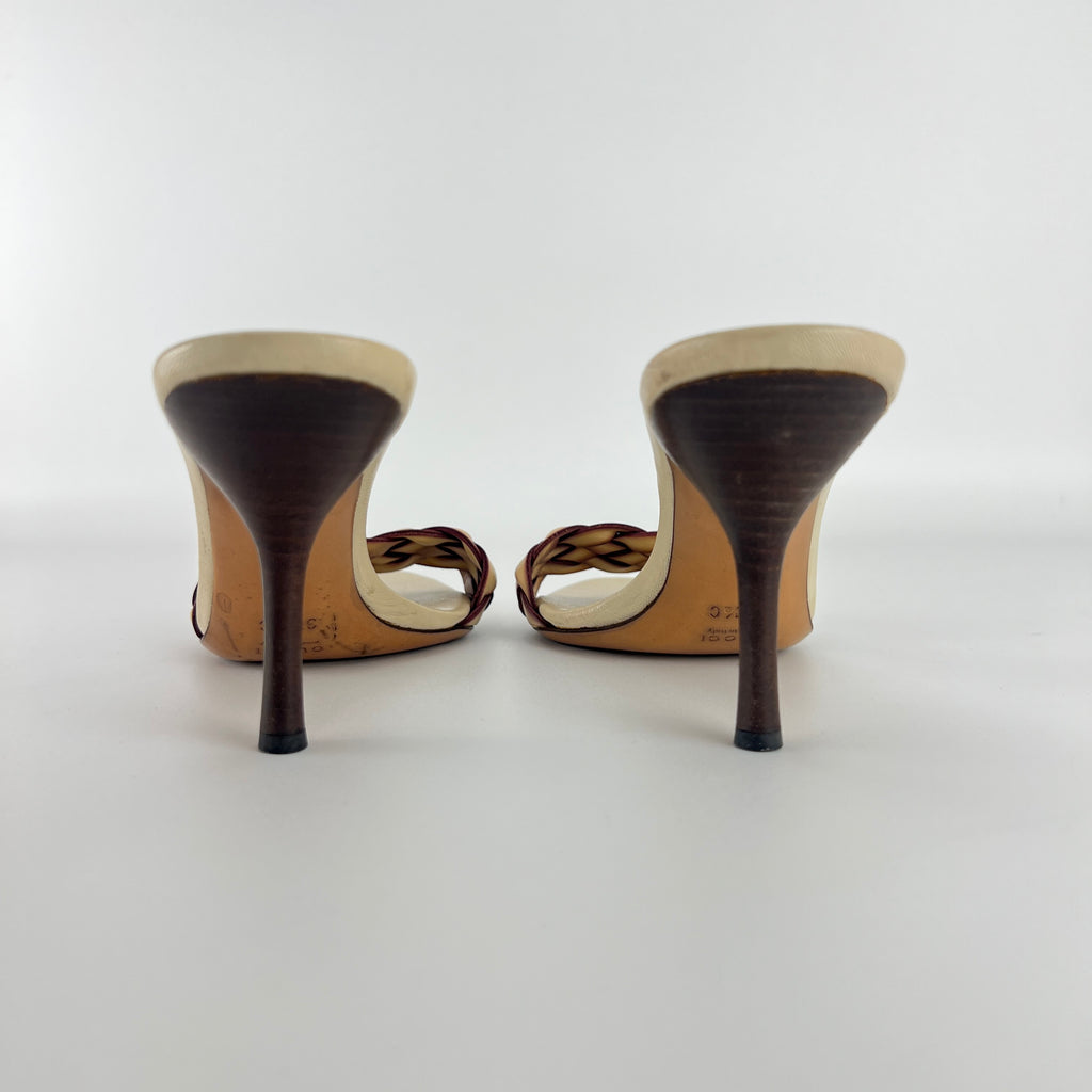 Gucci | Tom Ford Era Creme Leather Braided Strap Mule (36.5)