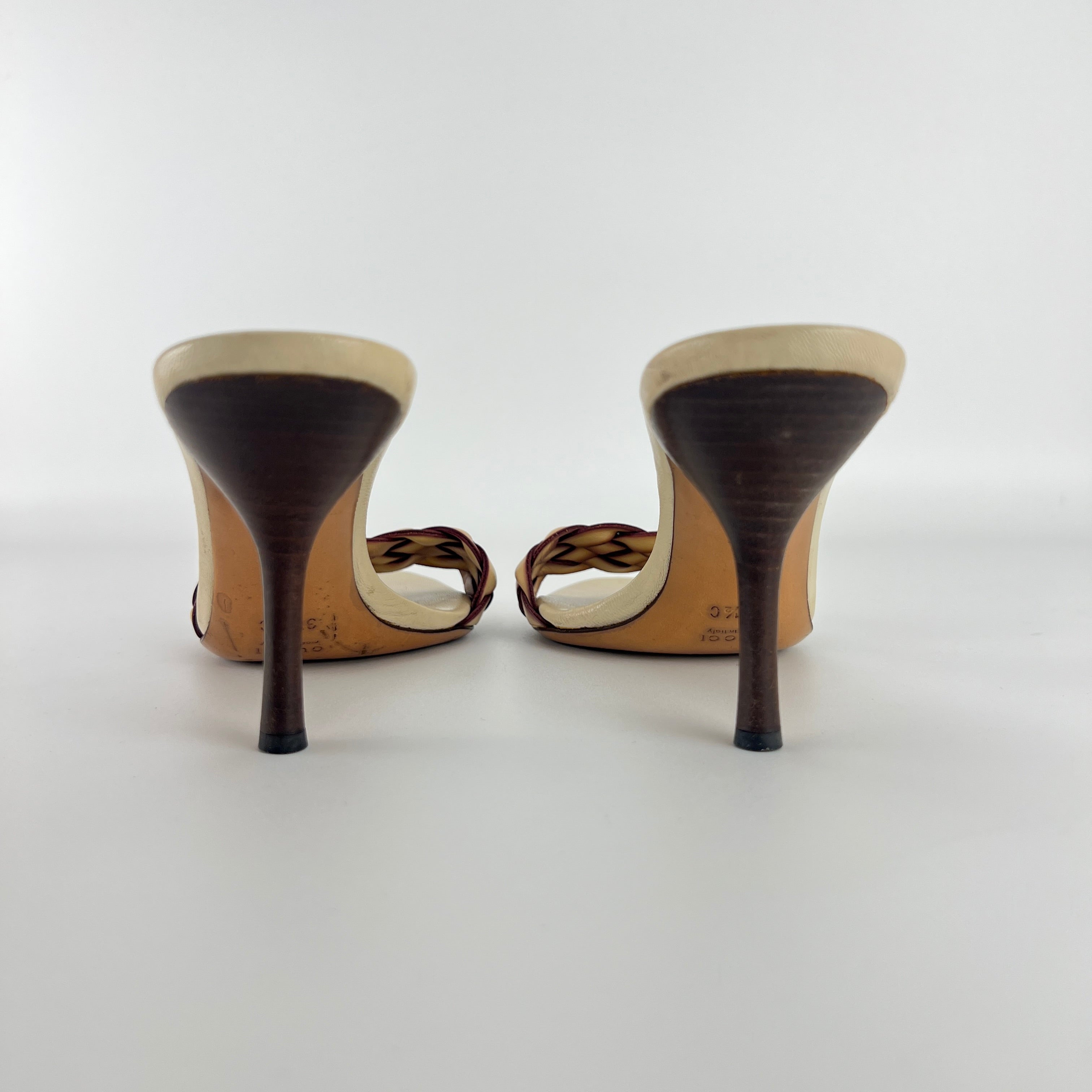 Gucci | Tom Ford Era Creme Leather Braided Strap Mule (36.5)