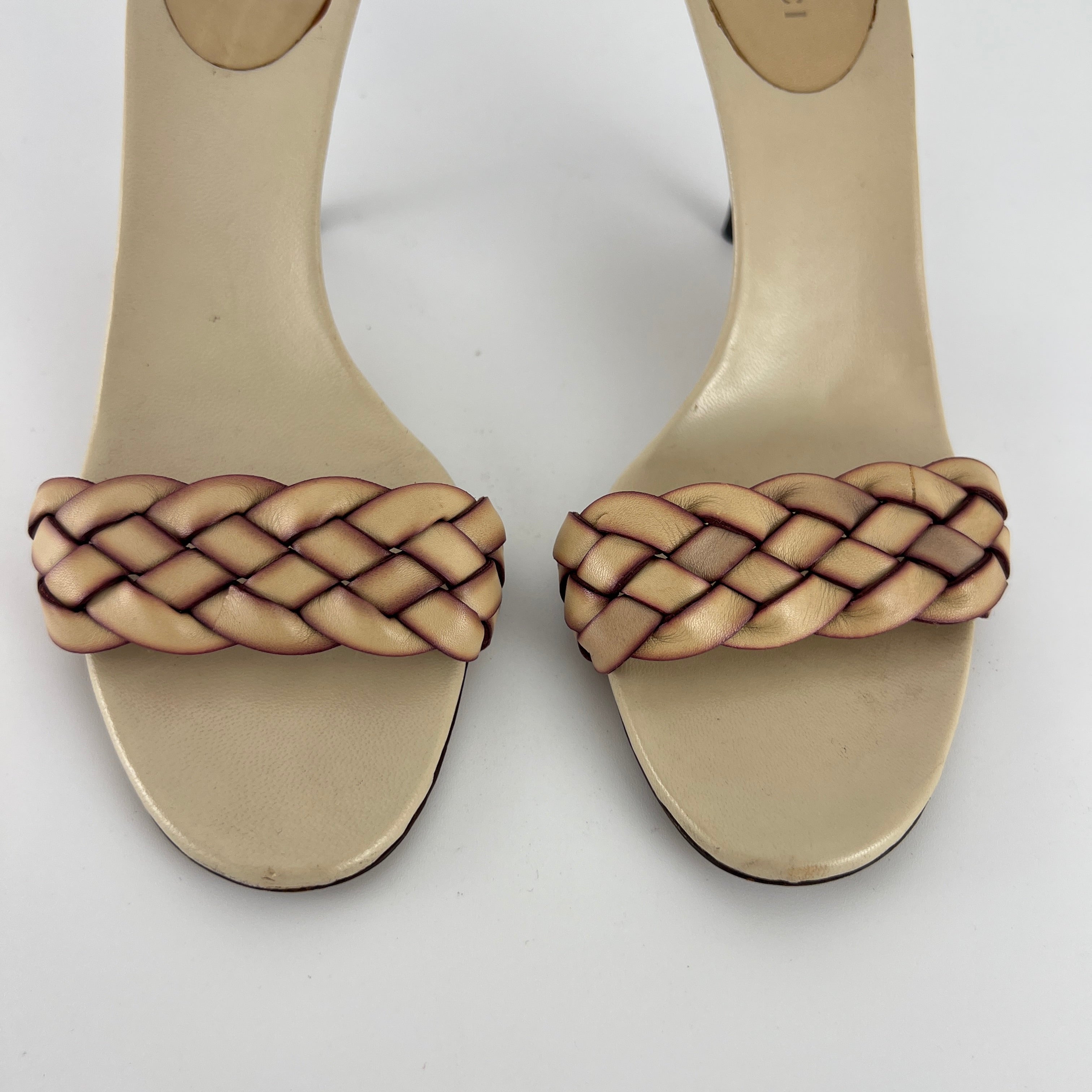 Gucci | Tom Ford Era Creme Leather Braided Strap Mule (36.5)