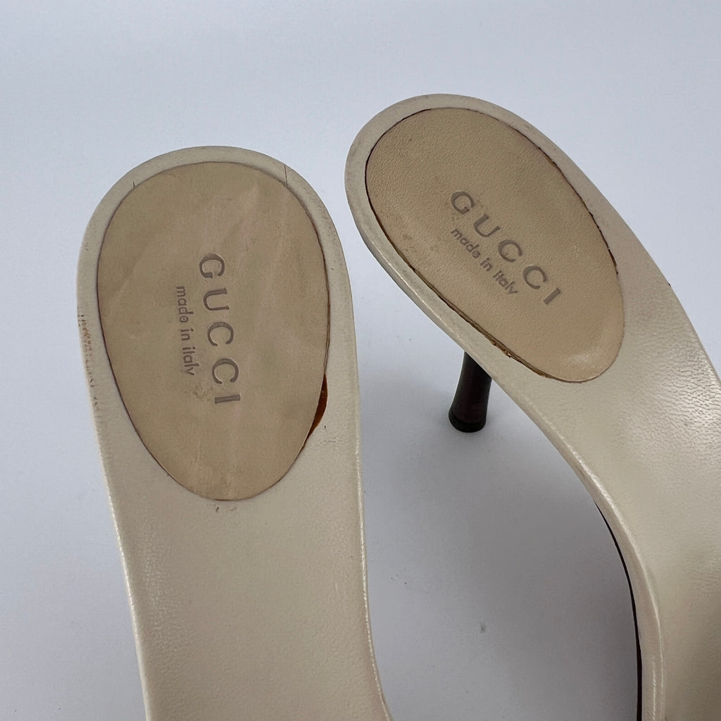 Gucci | Tom Ford Era Creme Leather Braided Strap Mule (36.5)
