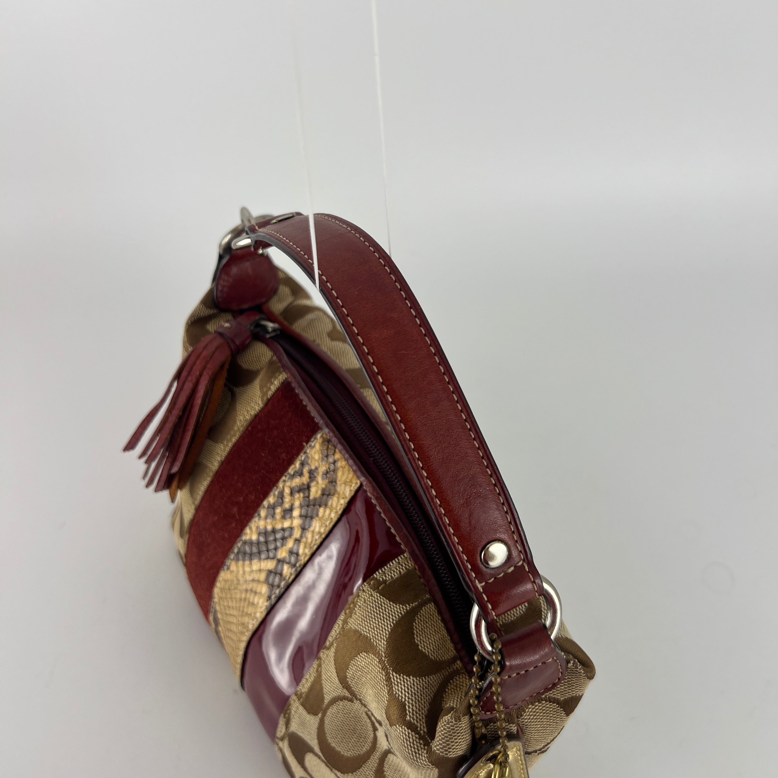 Coach | Vintage Signature Patchwork Python Suede Patent Leather Monogram Hand Bag