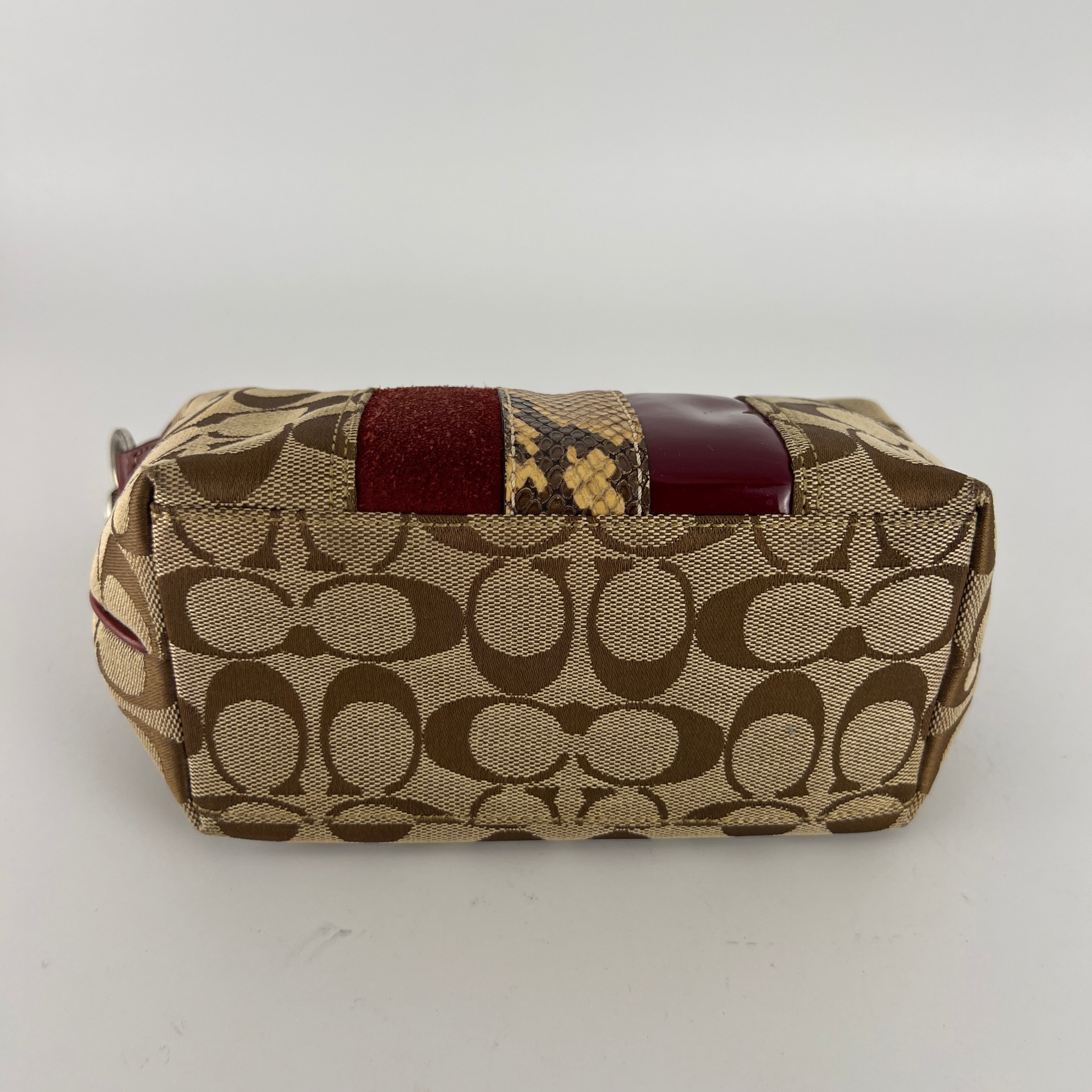 Coach | Vintage Signature Patchwork Python Suede Patent Leather Monogram Hand Bag