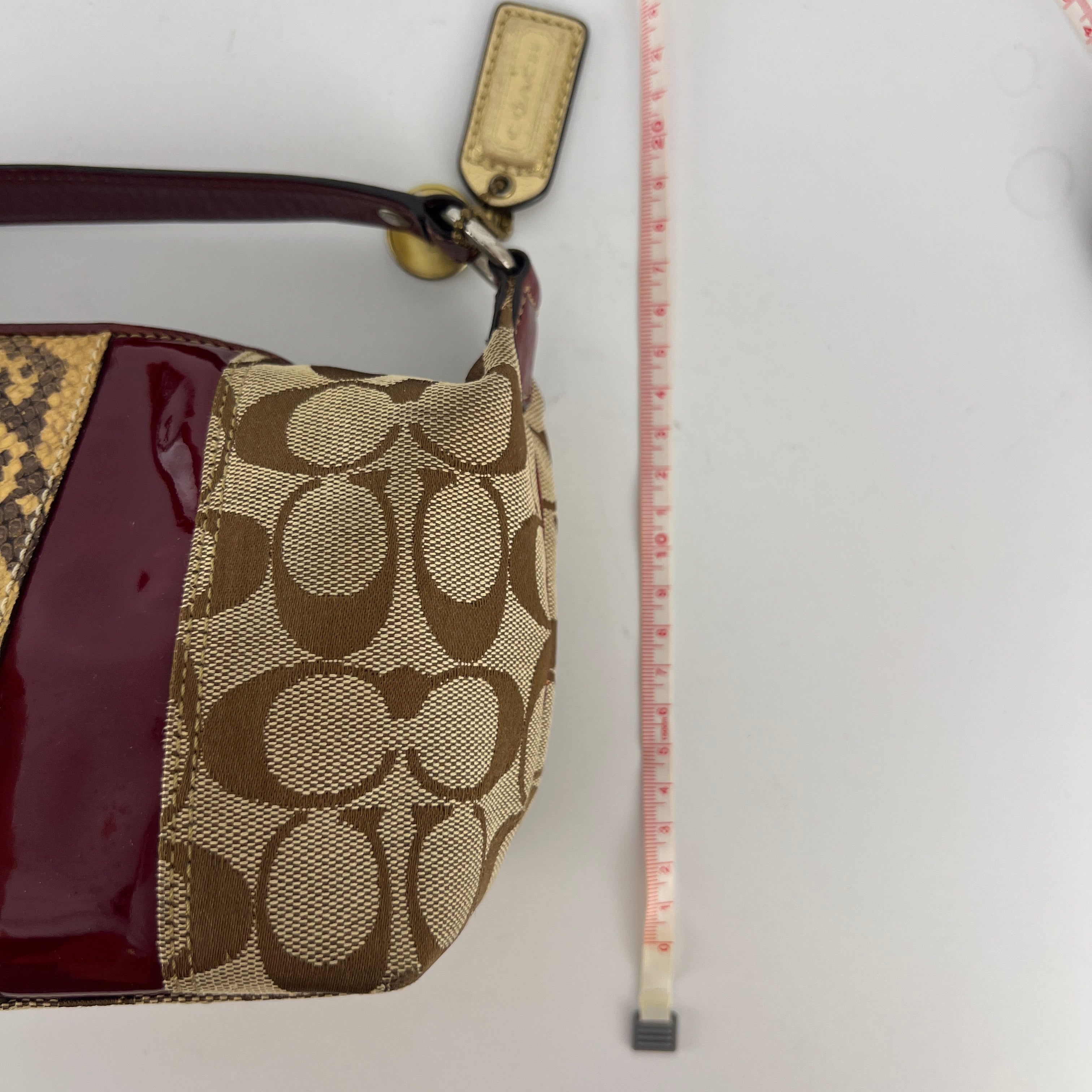 Coach | Vintage Signature Patchwork Python Suede Patent Leather Monogram Hand Bag