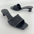 Gucci | Black Canvas GG Monogram Mid Heel Block Heels (35.5)