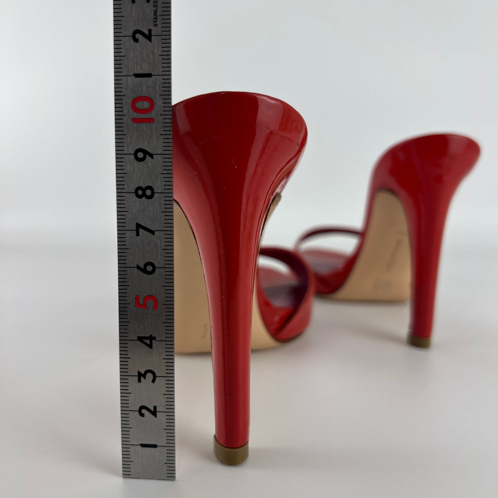 Gianvito Rossi | Red Orange White Colourblock Platform Mules (36.5)