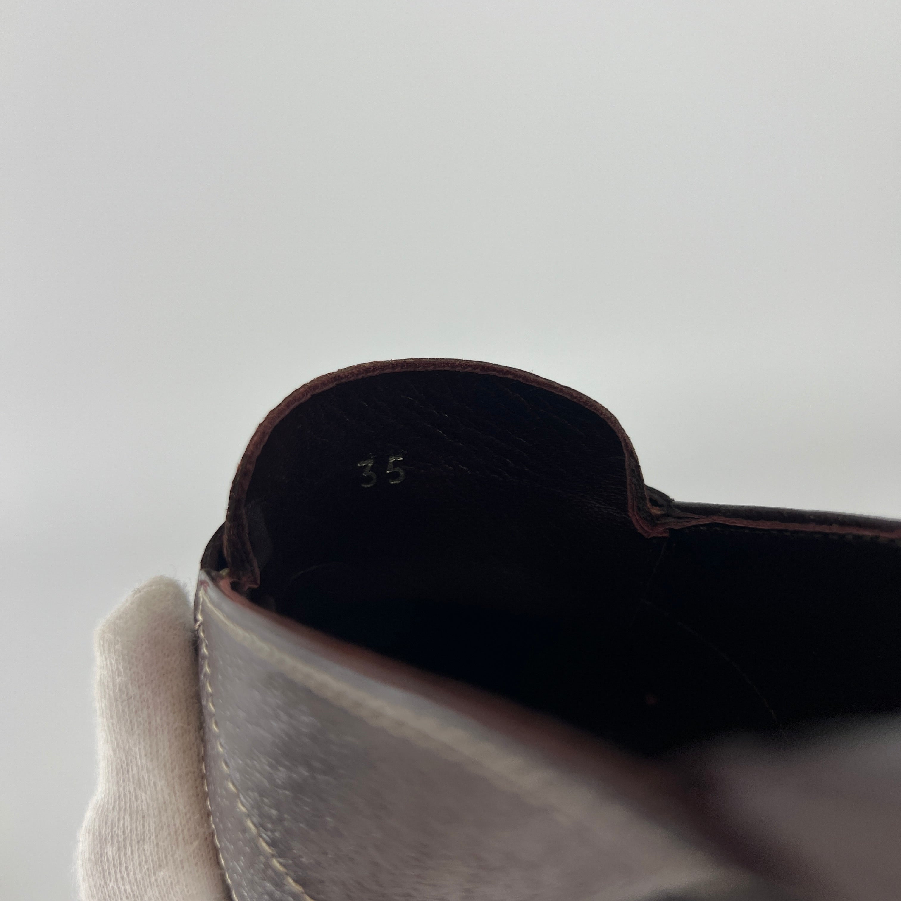 Prada | Brown Leather Tassel Loafer Slide Mules (35)
