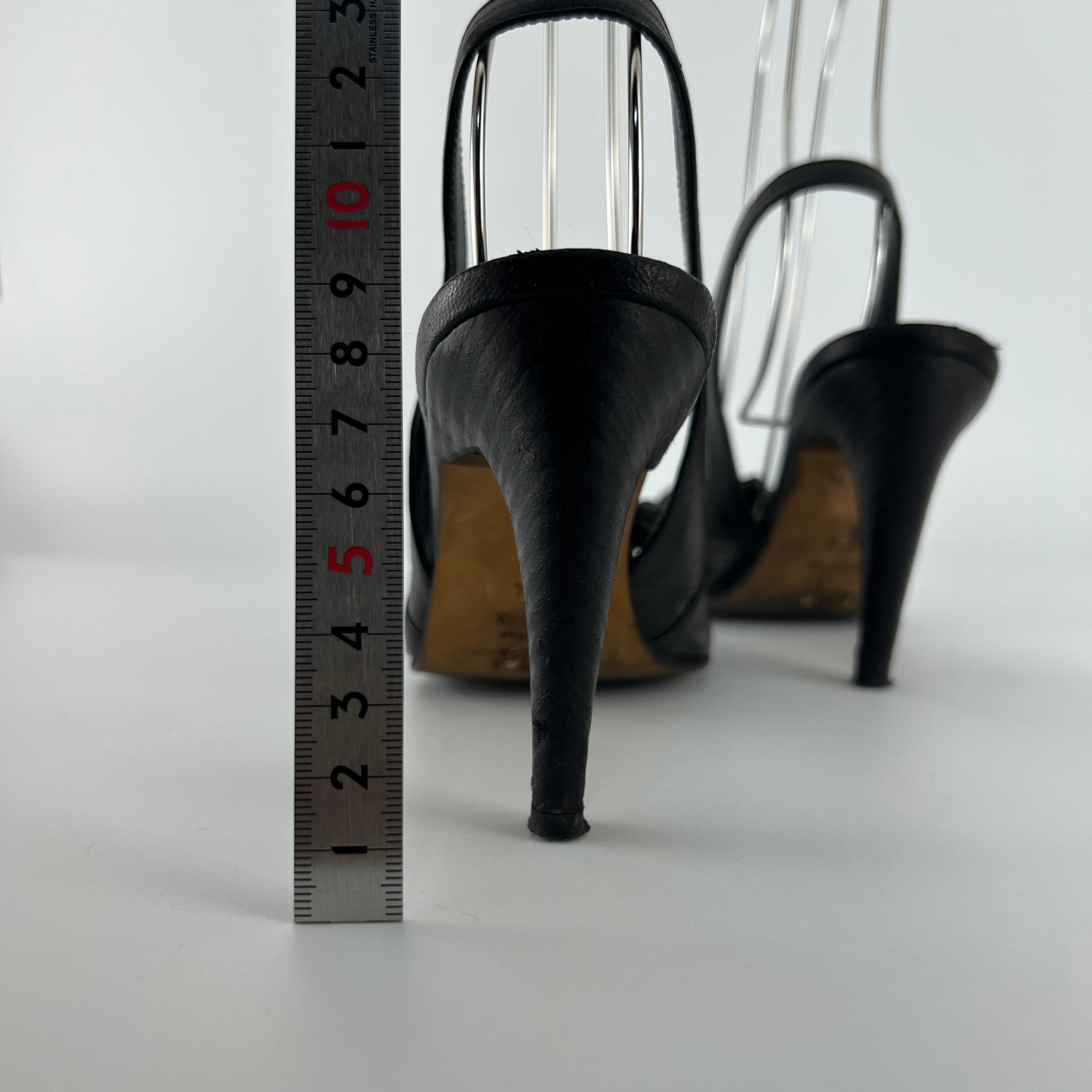 Bottega Veneta | Vintage Intrecciato Black White Leather Slingback Sandal Heels (36.5)