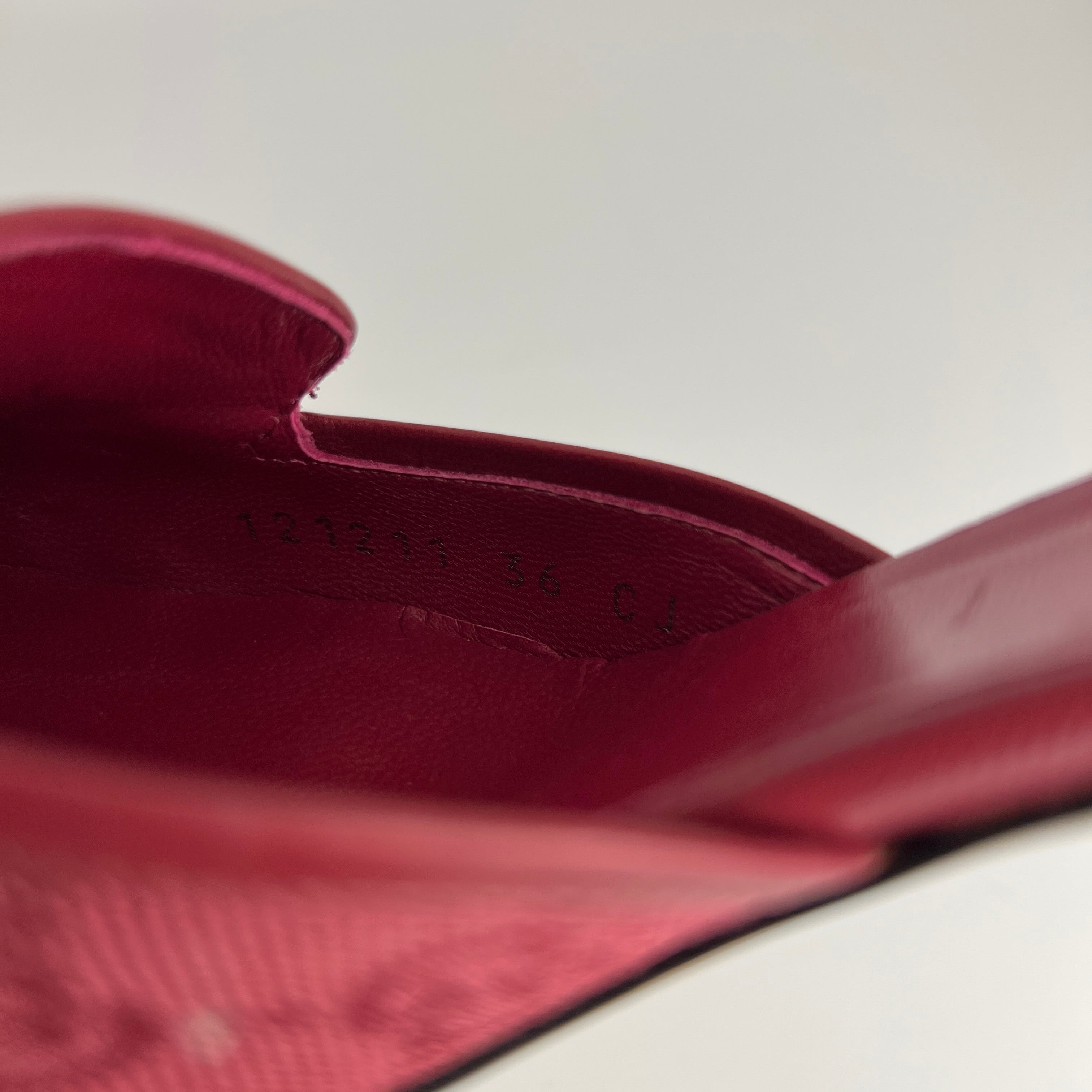 Gucci | Tom Ford Era Horse Bit Red GG Monogram Canvas Pointed Toe Mules (36)