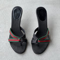 Gucci | Vintage Tom Ford Era Web Stripe Strappy Thong Mules Rare (35.5)