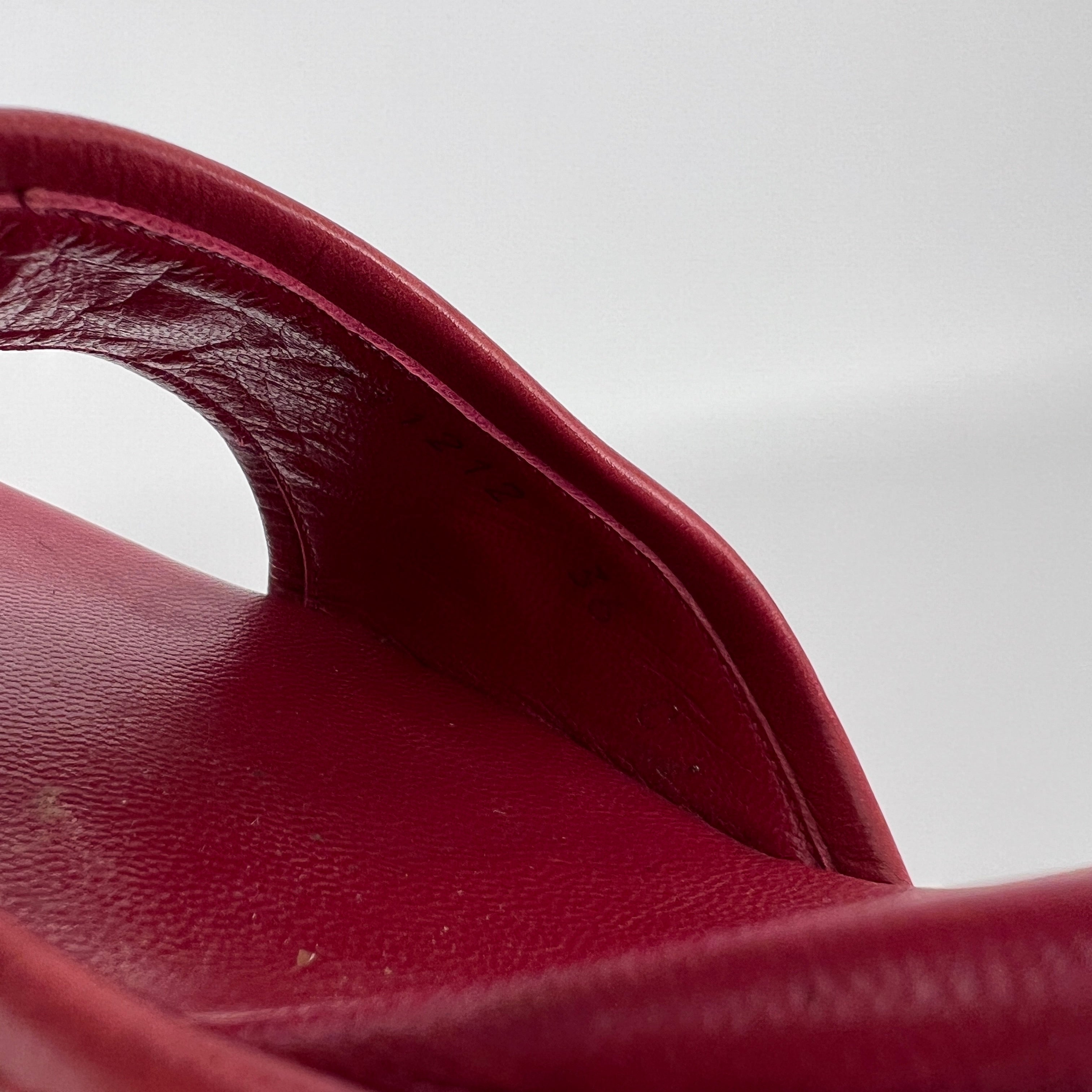 Gucci | Tom Ford Era Horse Bit Red Monogram GG Canvas Mules (36)