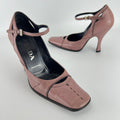 Prada | Vintage Dusty Rose Pink Leather Square Toe Ankle Wrap Pump (35.5)