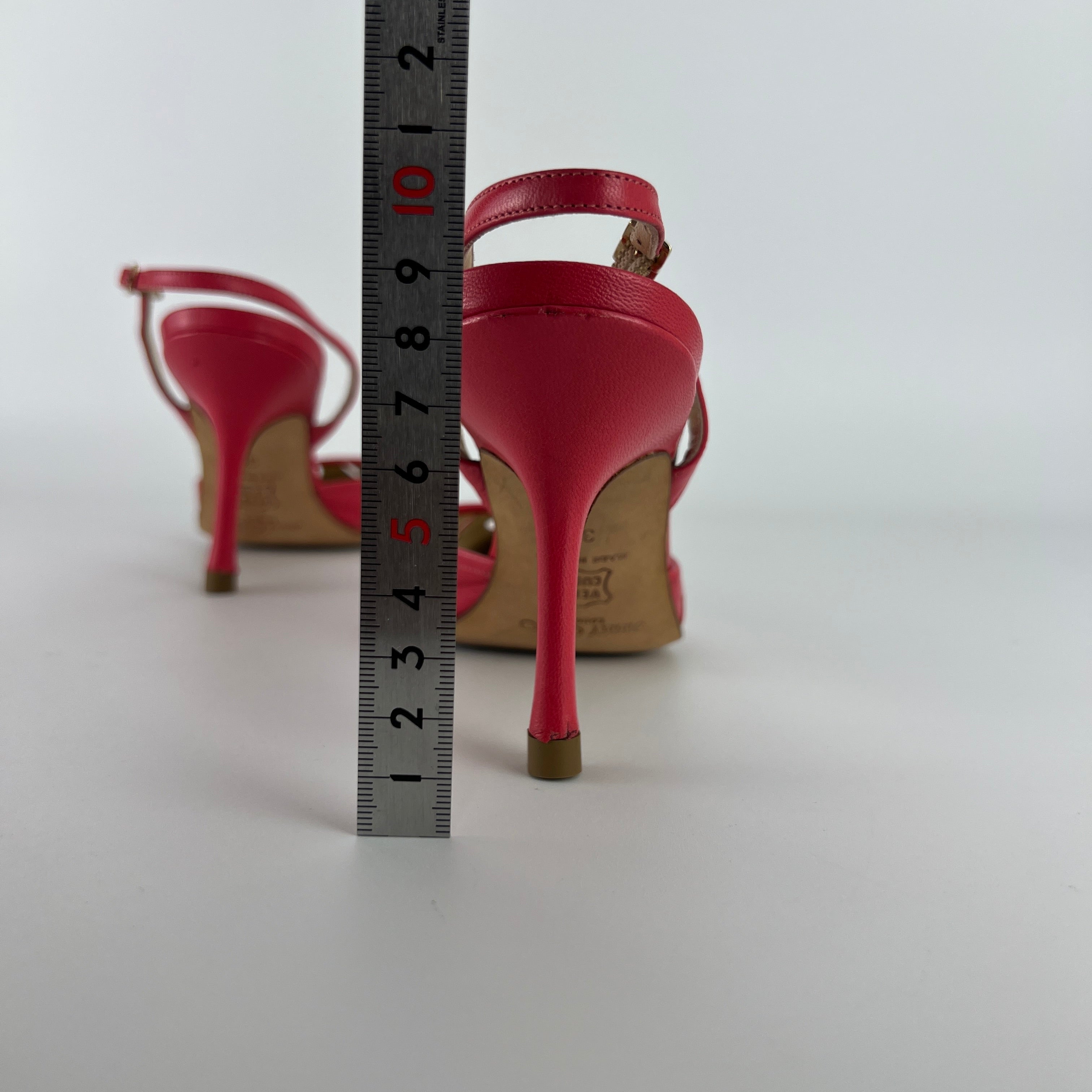 Jimmy Choo | Pink Leather Cut-Out Slingback Stiletto Heels (36)